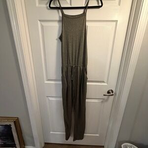 Earthbound Trading Co Jumpsuit Olive Green Medium Boho Minimalist Casual Lounge